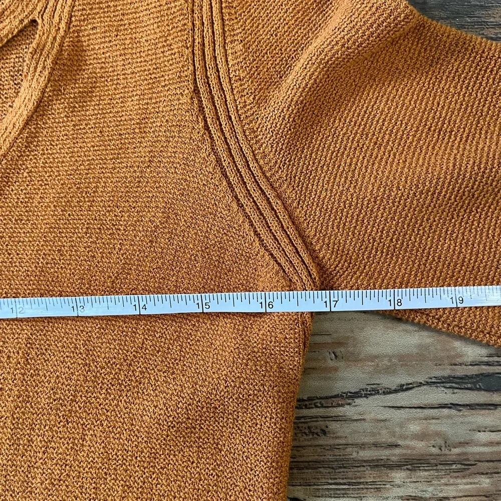 Free People criss cross tunic length Sweater with Side Slits